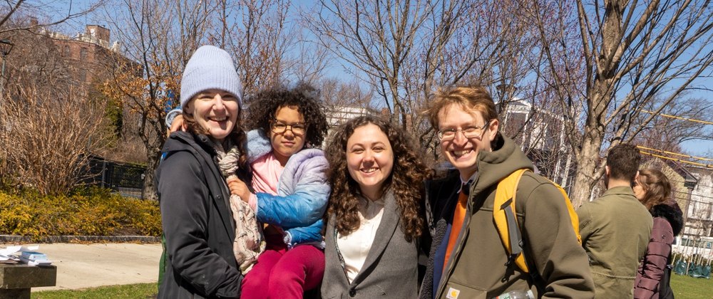 Neil Miller with supporters